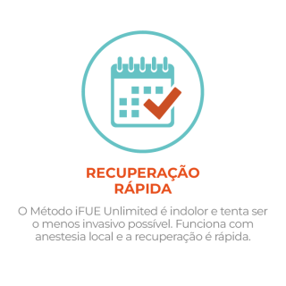 Icones Vantagens MediCapilar recuperacao rapida descricao
