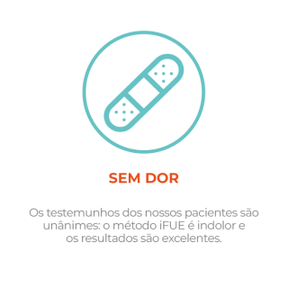 Icones Vantagens MediCapilar sem dor descricao